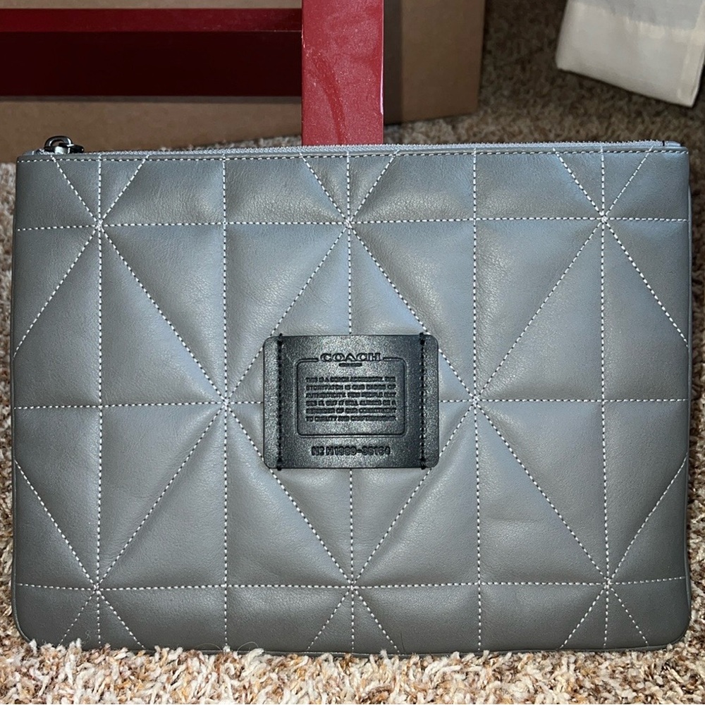 Coach Large Multifunctional Pouch With Quilting